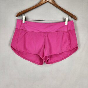 Lululemon Hotty Hot Shorts Lined Women's 8 High Rise Running Pink Pocket